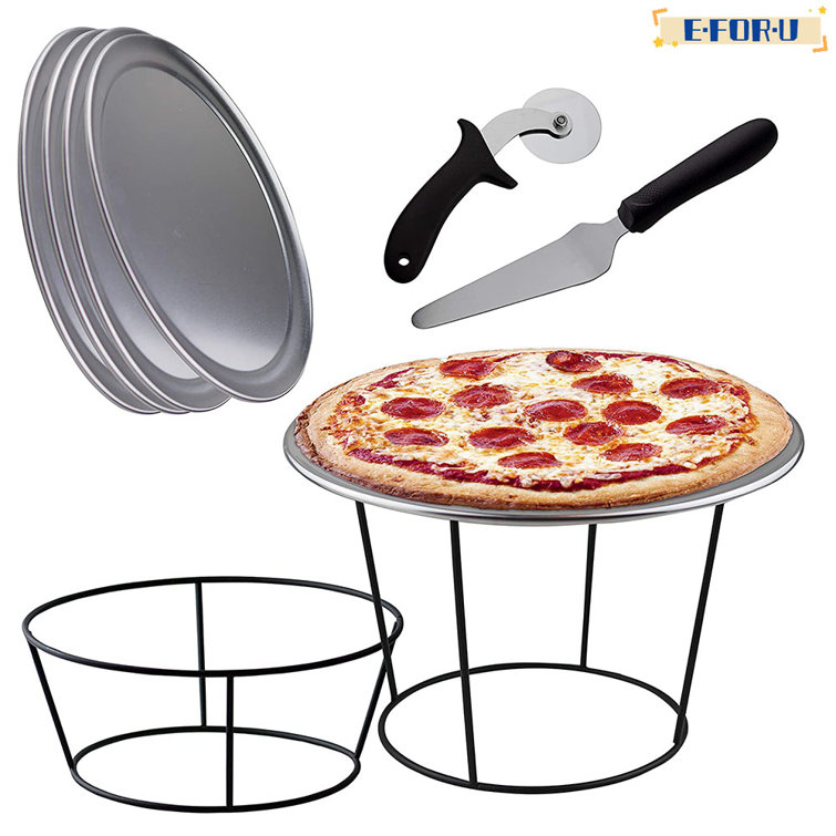 E.FOR.U Pizza Accessories Set 4 Pizza Riser Stands For Tables Wayfair
